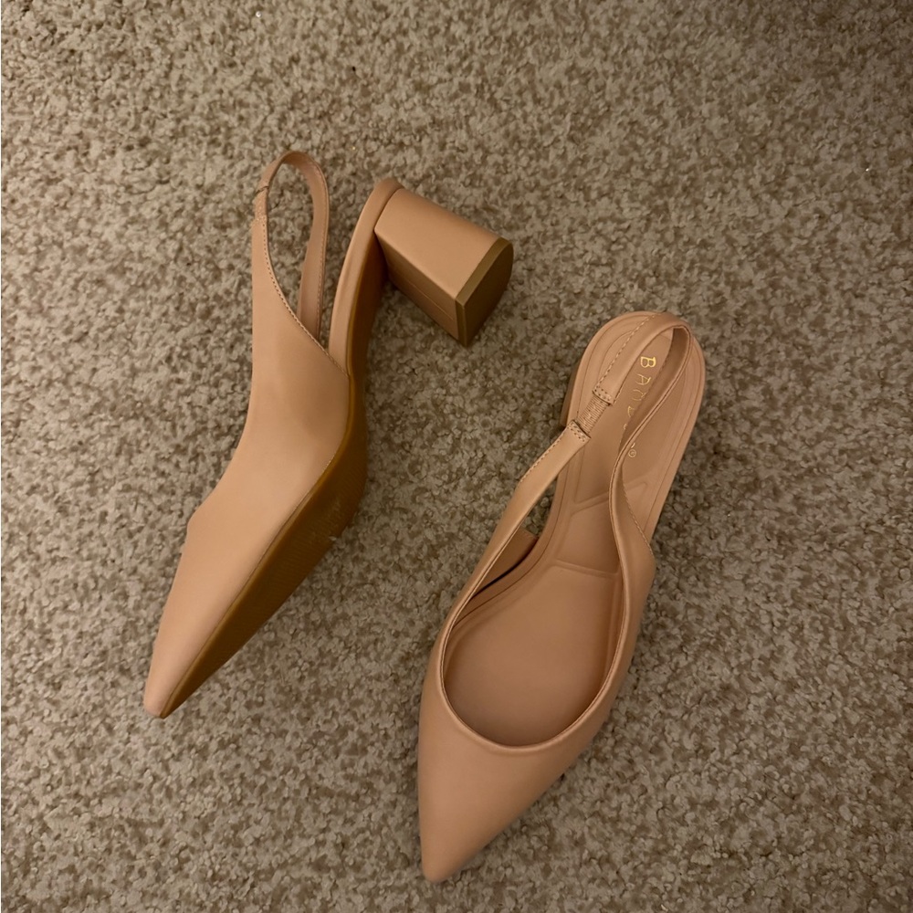 Bottega Veneta Tan Slingback Heels